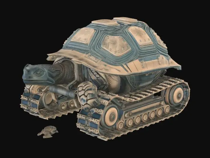 3D model for It needs to be a tortoise mixed with an earth mover vehicle