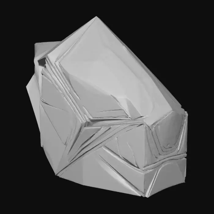 3D model for the model needs to be futuristic shape, like a science fiction architectural block.
it must have one flat surface on the bottom and must be wider than its height
trapezoidal or similar