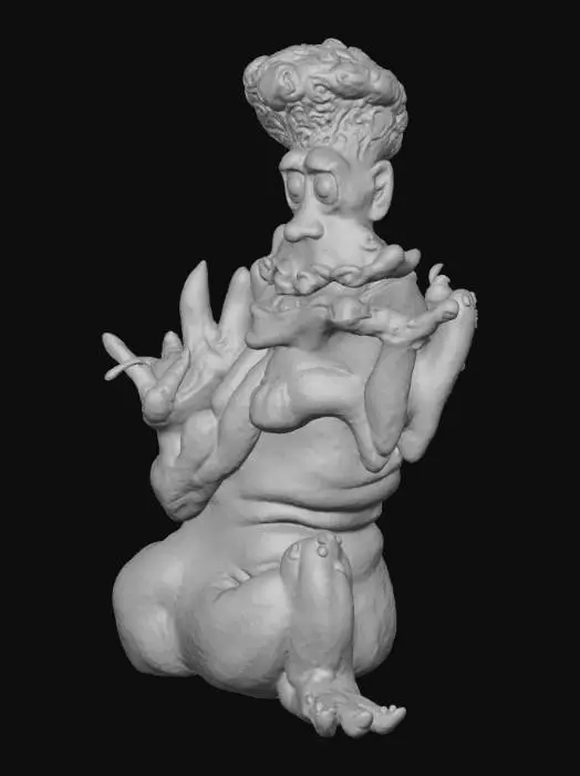 3D model for Brainy Blob Monster