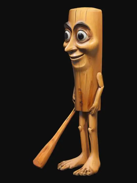 3D model for Wooden Batter