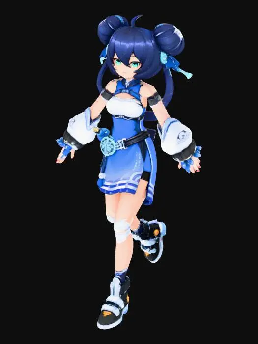 3D model for Futuristic Martial Artist