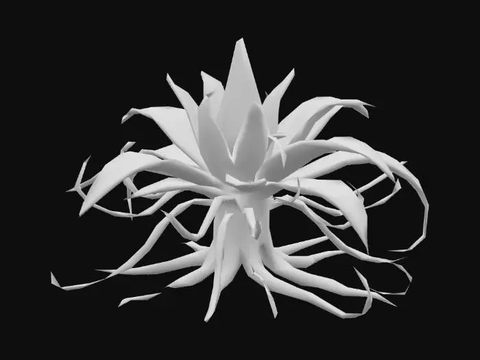 3D model for uma planta exótica alienígena, carnívora e robusta. textura de alta resolução