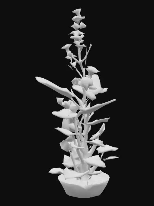 3D model for uma planta exótica alienígena, robusta,com bulbos. textura de alta resolução