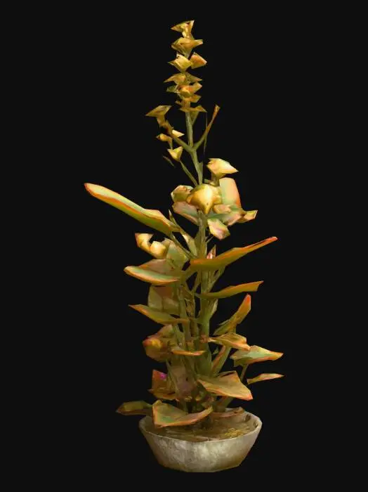 3D model for uma planta exótica alienígena, robusta,com bulbos. textura de alta resolução