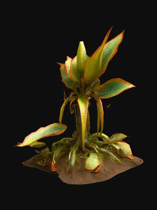 3D model for uma planta exótica alienígena, carnívora e robusta. textura de alta resolução