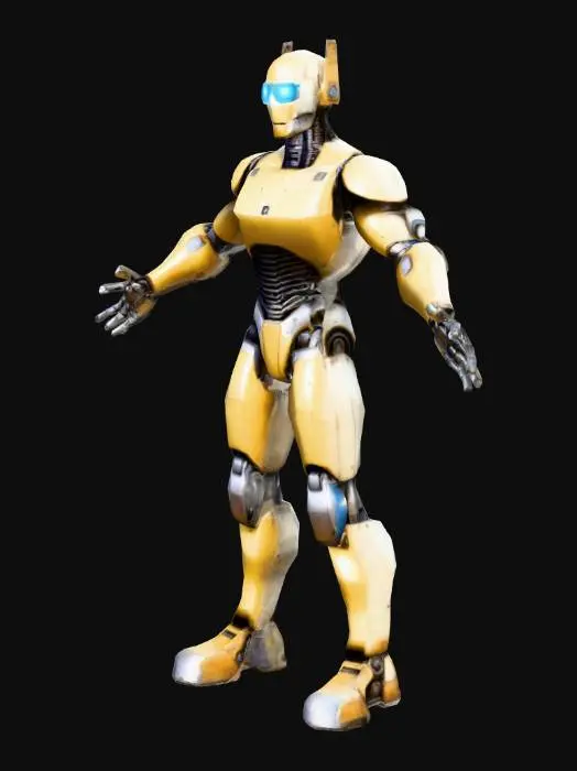 3D model for An American Super Work Bot, art for game mobile