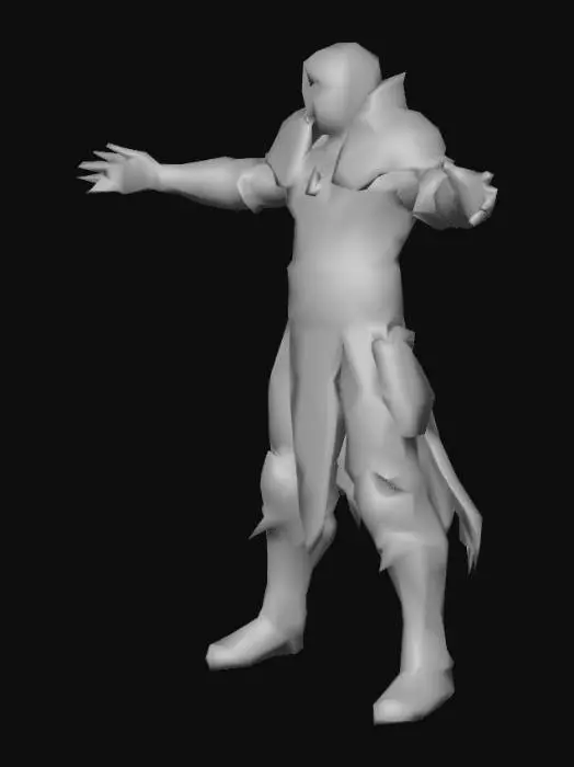 3D model for um Assírio vilão, arte para jogo mobile