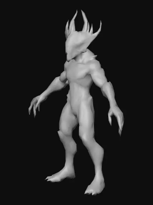 3D model for um alien bandido; robusto, e forte; com alguns dentes ponteagudos de ouro; vestindo roupas de praia futurística; arte para jogo mobile