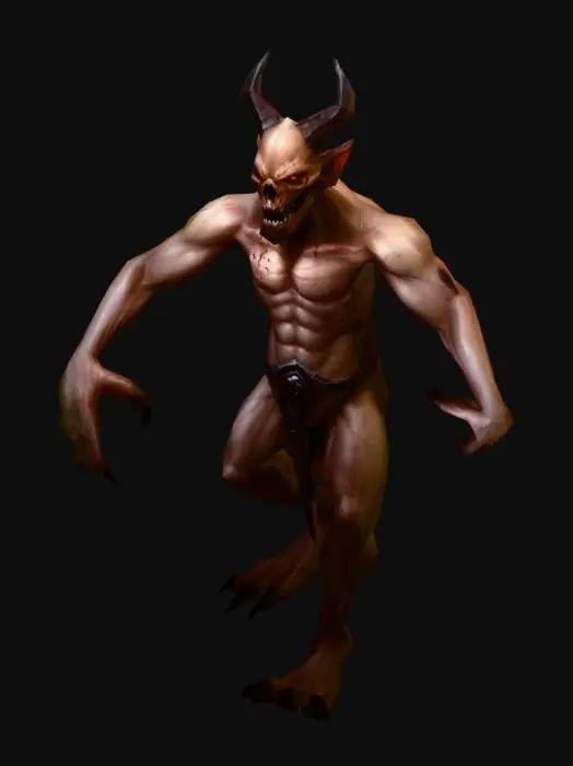 3D model for um pit fiend fantasia, arte para jogo mobile