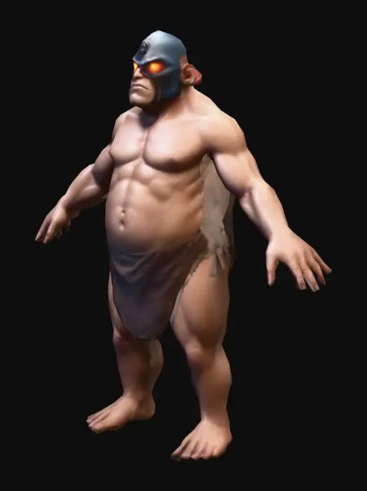 3D model for um ciclope altamente detalhado; arte para jogo mobile