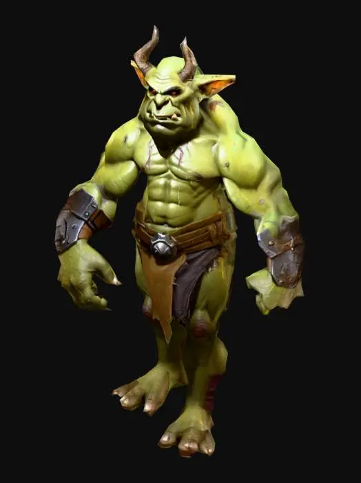 3D model for a orc genious teacher, art for mobile game