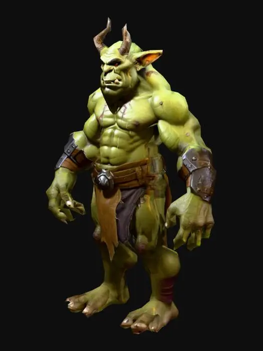 3D model for a orc genious teacher, art for mobile game