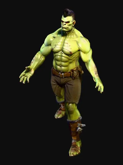 3D model for a orc genious teacher, art for mobile game