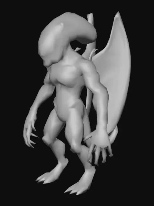 3D model for an Alien Special Command, A pose; realistic fantasy style, detailed textures, accurate anatomy, modeling reference; art for mobile game