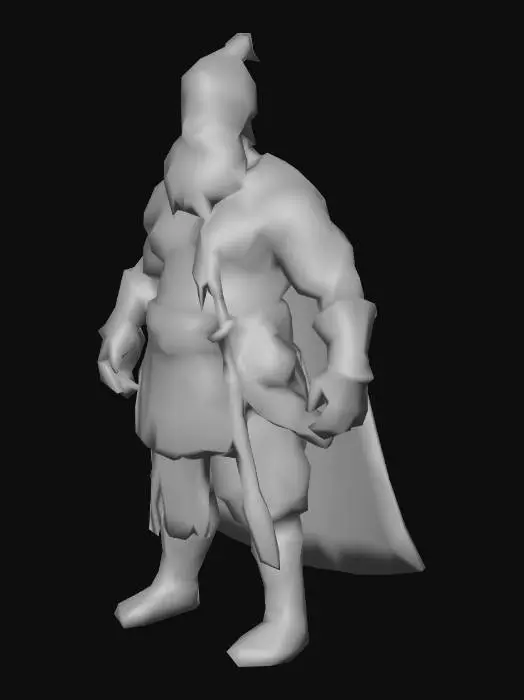 3D model for A highly detailed Persian Soldier  model style cartoon, with a massive, muscular body and rough, natural A pose