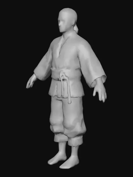 3D model for Samurai Civilian