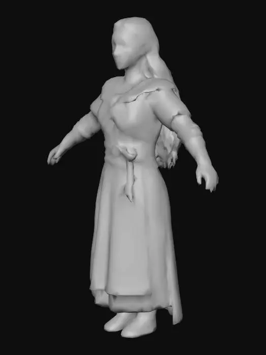 3D model for Viking Citizen Woman 1 08.01