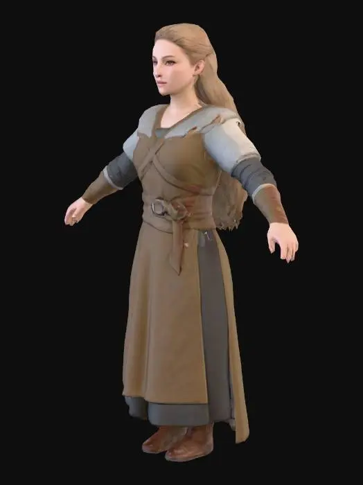 3D model for Viking Citizen Woman 1 08.01