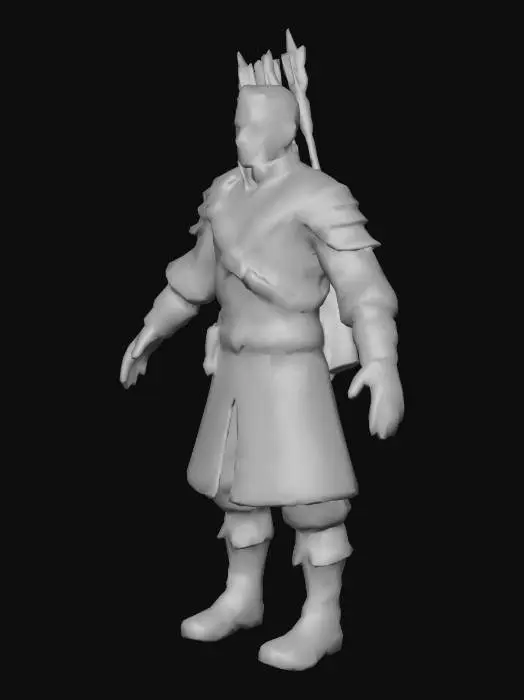 3D model for Normand Archer with Sword