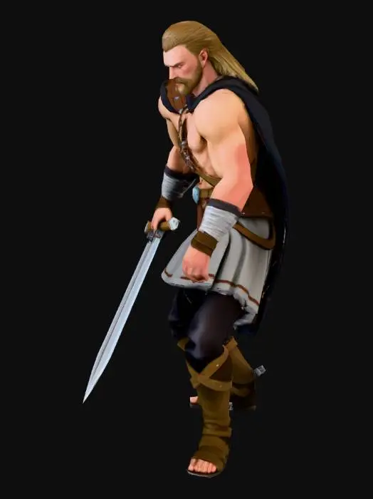 3D model for German Tribe Warrior