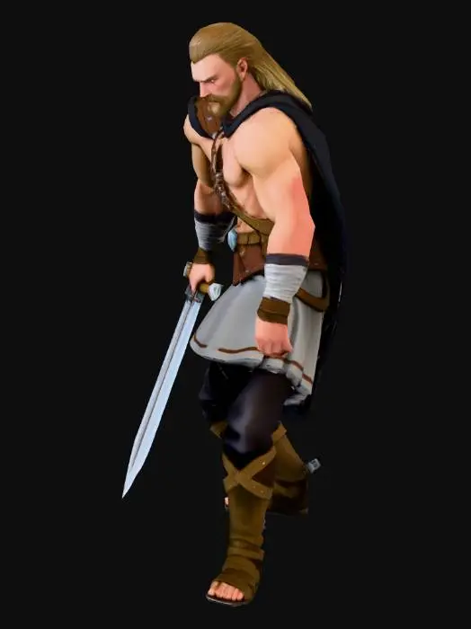 3D model for German Tribe Warrior