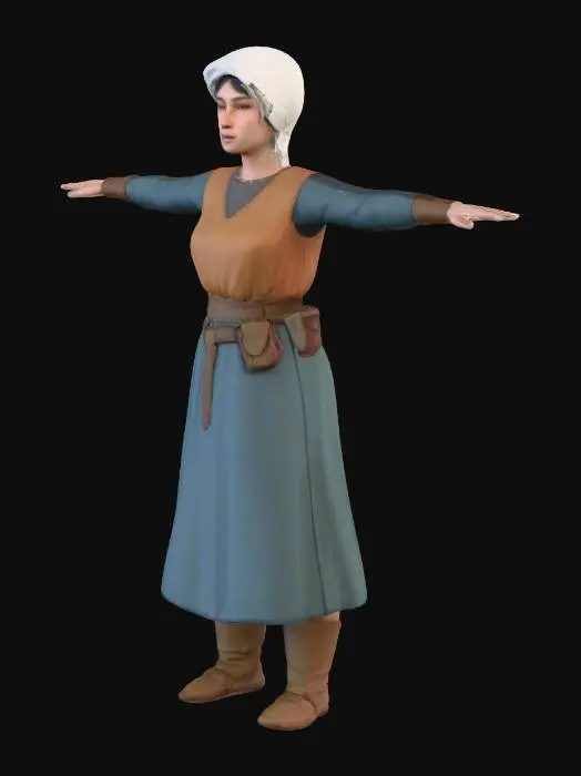 3D model for Gernan Tribe Peasant