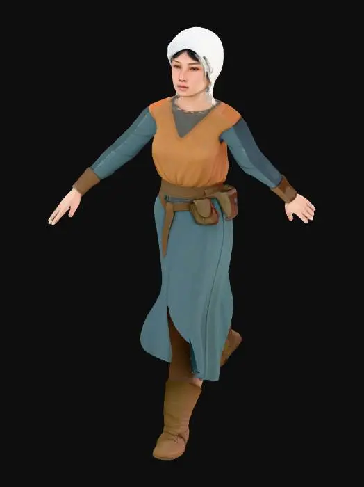 3D model for Gernan Tribe Peasant
