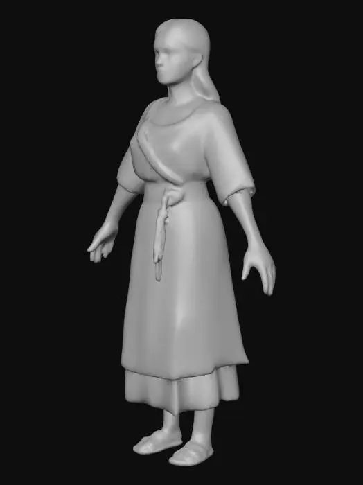 3D model for Nordic Peasant Woman