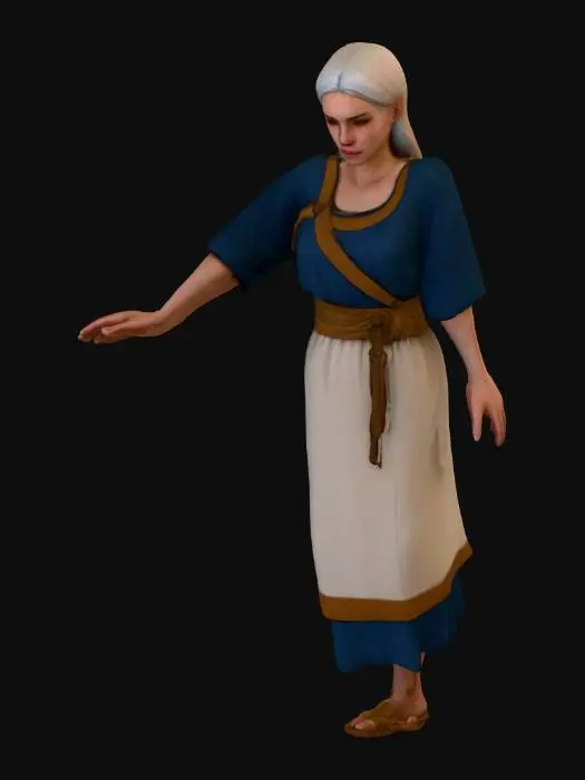 3D model for Nordic Peasant Woman