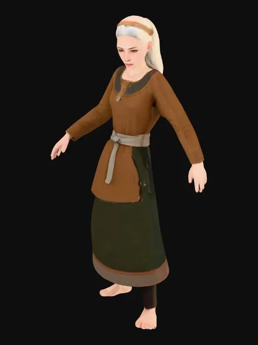 3D model for Nordic Peasant Woman