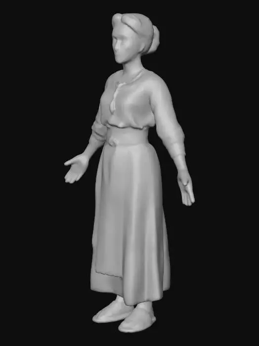 3D model for Nordic Peasant Woman