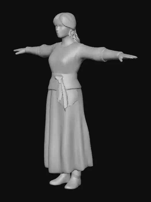 3D model for Nordic Peasant Woman