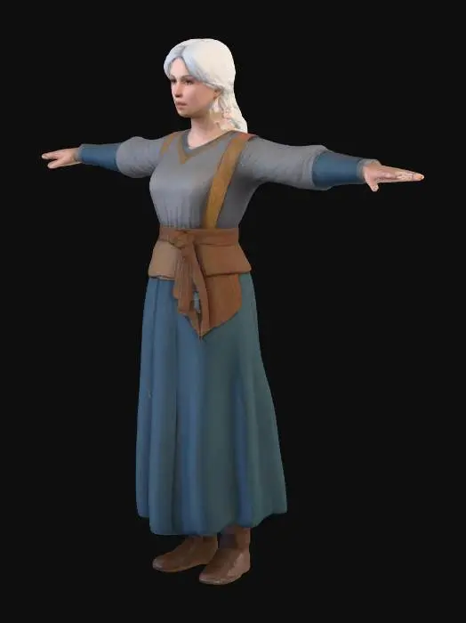 3D model for Nordic Peasant Woman