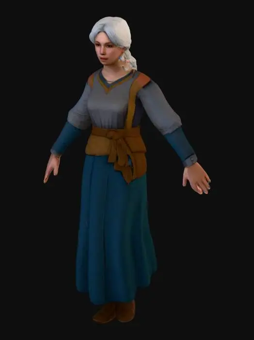 3D model for Nordic Peasant Woman