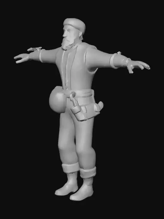 3D model for Britain Peasant Man