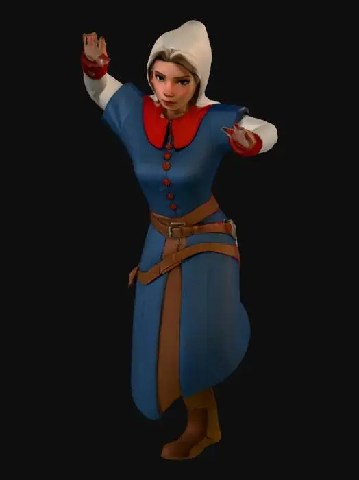 3D model for Britain Peasant Woman