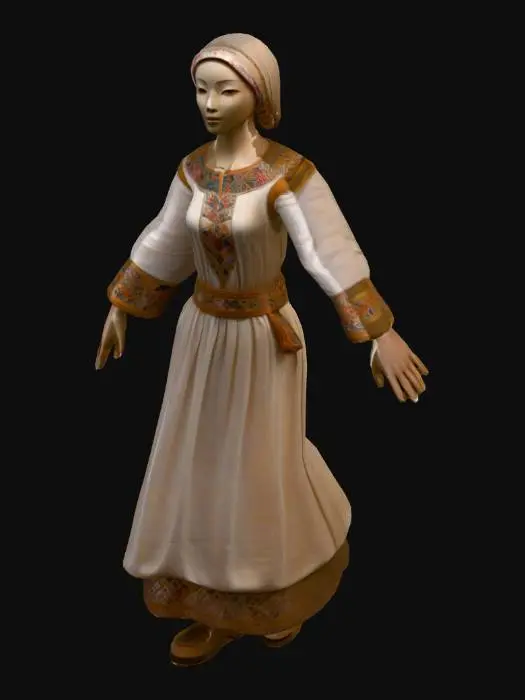 3D model for Britain Peasant Woman