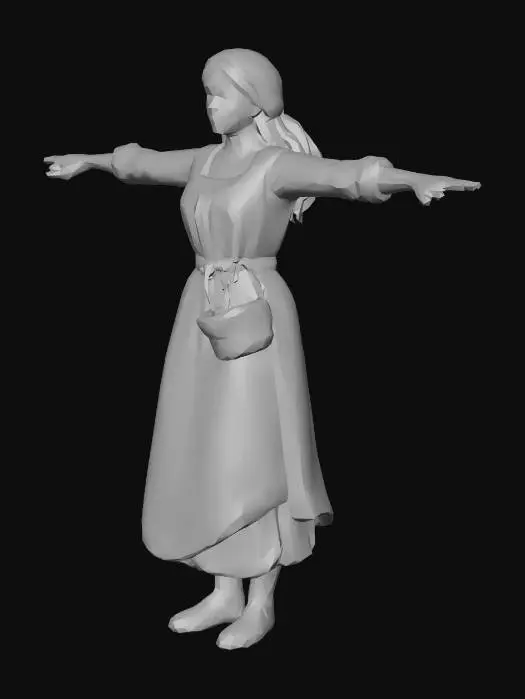 3D model for French Peasant Woman