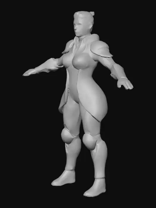 3D model for um general brilhante, de uma época de ficção científica, com óculos, barba rala, vestindo roupas de algodão de ficção científica, extremamente detalhado