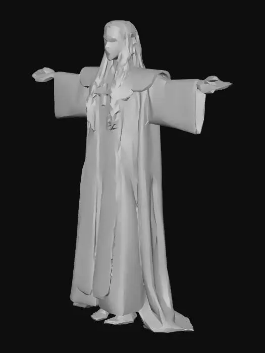 3D model for um Sacerdote  de jogos RPG fantasia, extremamente detalhado, ultra realístico