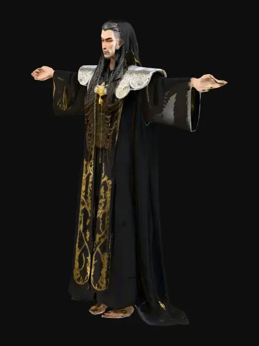 3D model for um Sacerdote  de jogos RPG fantasia, extremamente detalhado, ultra realístico