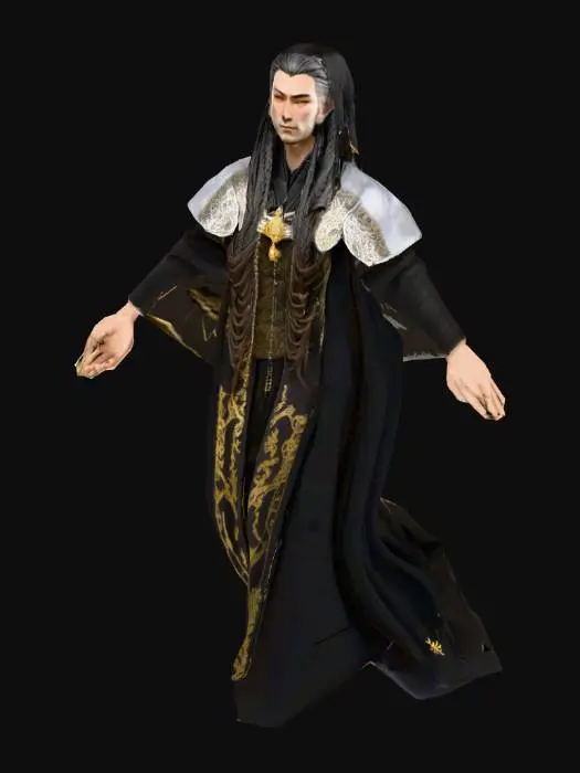 3D model for um Sacerdote  de jogos RPG fantasia, extremamente detalhado, ultra realístico