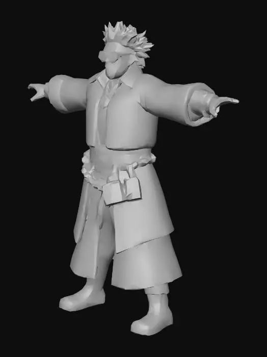 3D model for um Alquimista  de jogos RPG fantasia, extremamente detalhado, ultra realístico