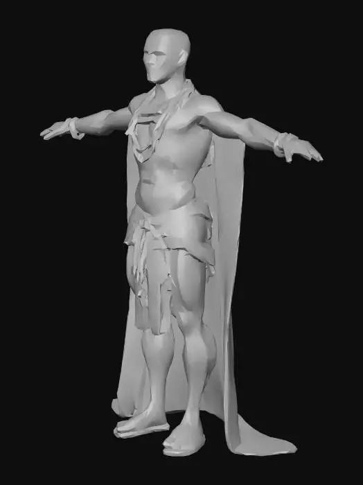 3D model for um Monge Amon-Rá  de jogos RPG fantasia, extremamente detalhado, ultra realístico