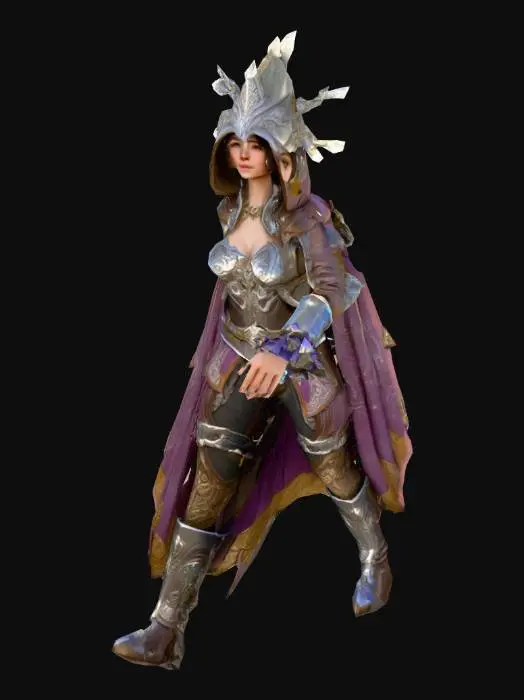 3D model for um Bardo de jogos RPG fantasia ficção cientifica, extremamente detalhado