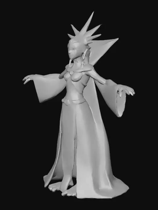 3D model for um Sacerdote Ammon Alienígena de jogos RPG fantasia de ficção científica, extremamente detalhado