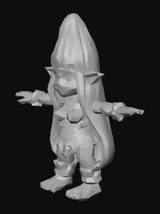 3D model for uma linda troll fêmea , para um jogo de RPG fantasia, altamente detalhada
