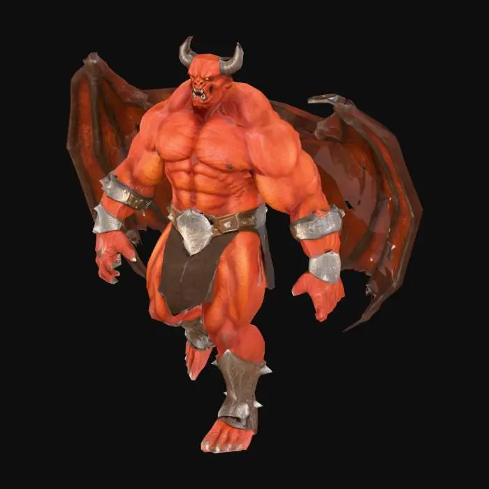 3D model for um demônio, arte para jogo mobile
