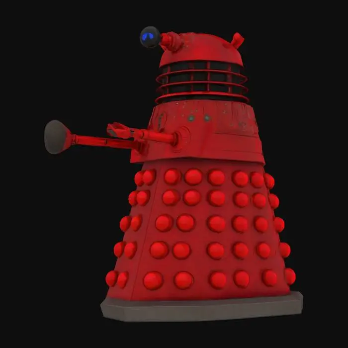 3D model for Red Dalek