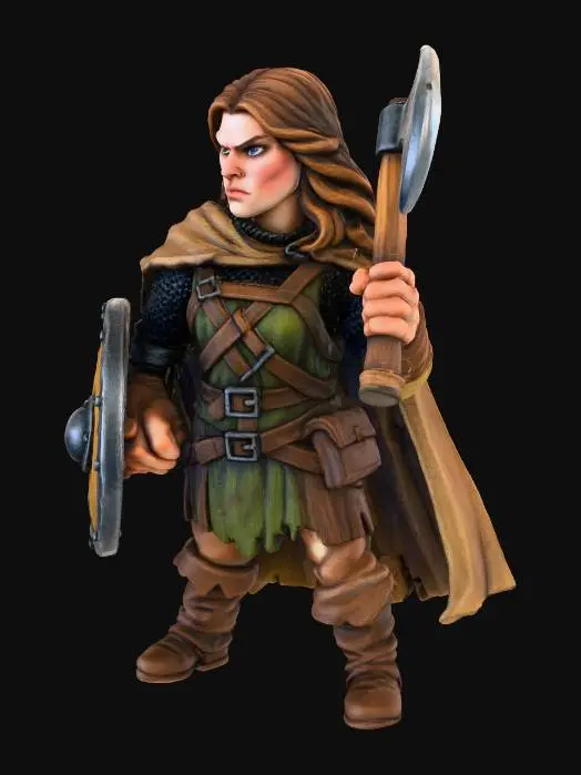 3D model for Viking Shieldmaiden